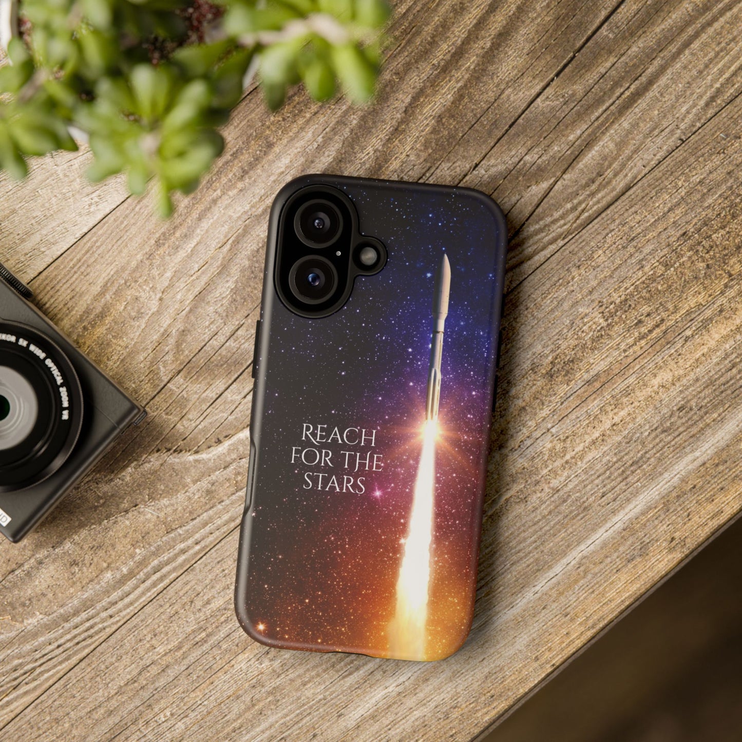 Reach for the stars: rocket illustrated phone case for iPhone, Samsung Galaxy and Pixel devices