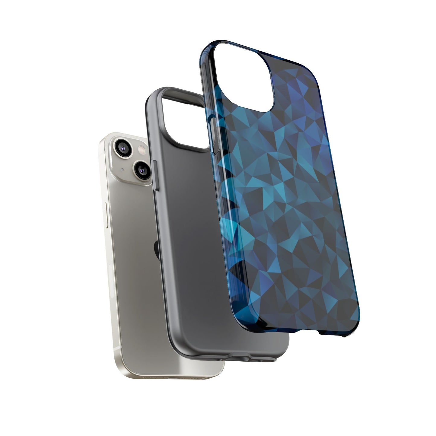 Blue Diamonds: Phone Case with Elegant Prints for iPhone, Samsung Galaxy and Google Pixel devices