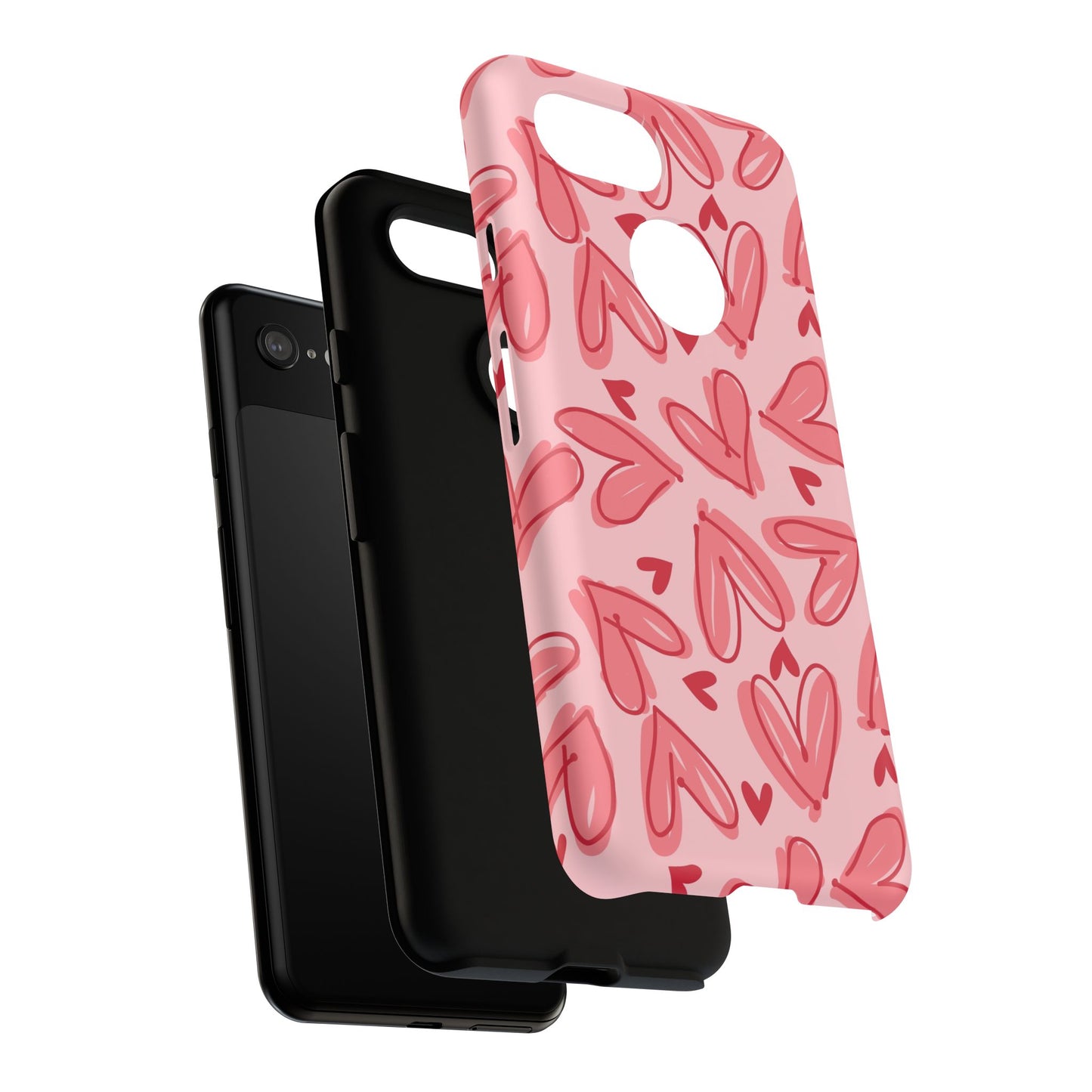 Hearts: Tough Case for iPhone, Samsung Galaxy and Google Pixel devices