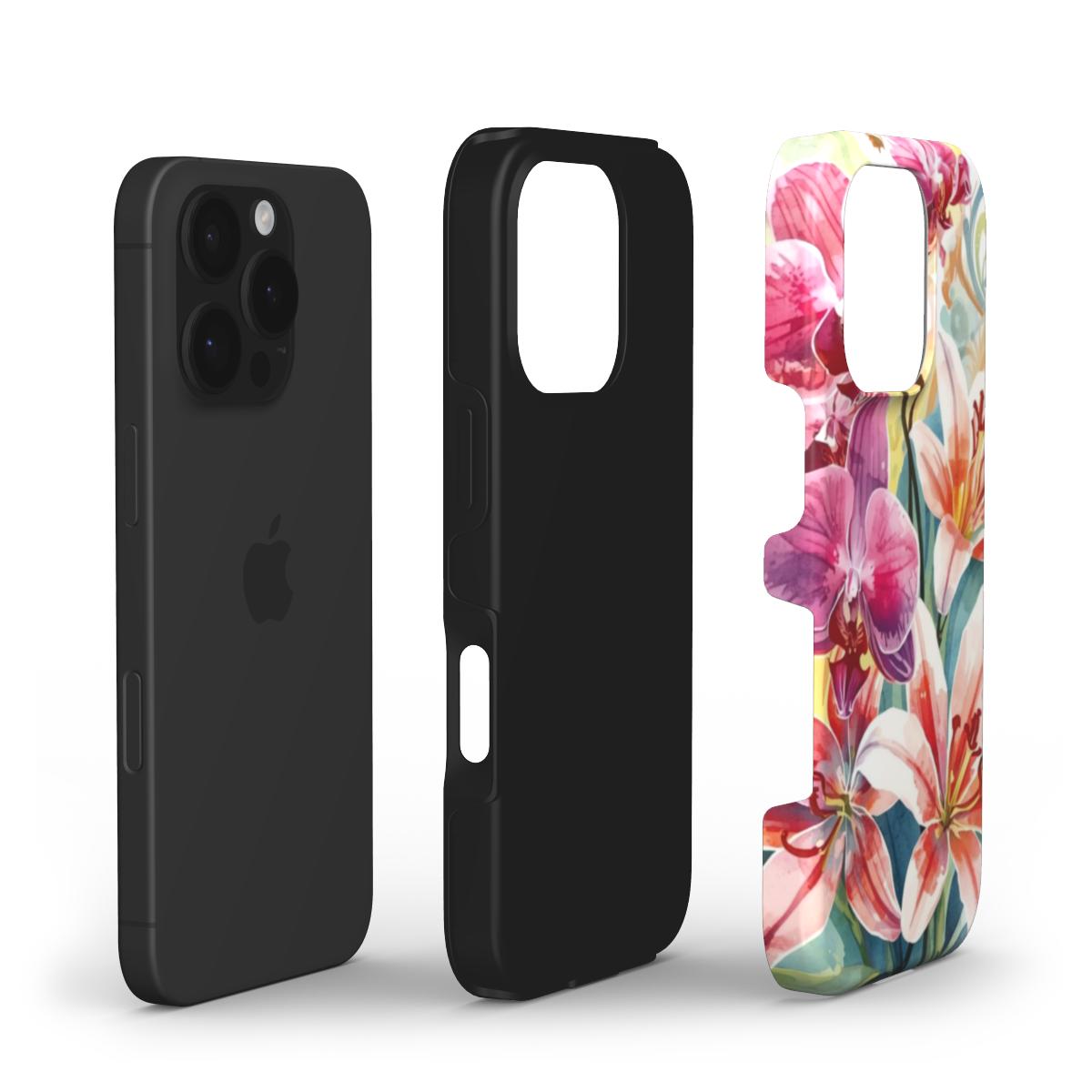 Hibiscus & Orchid Haven: Protective Floral Phone Case for Samsung Galaxy A Series