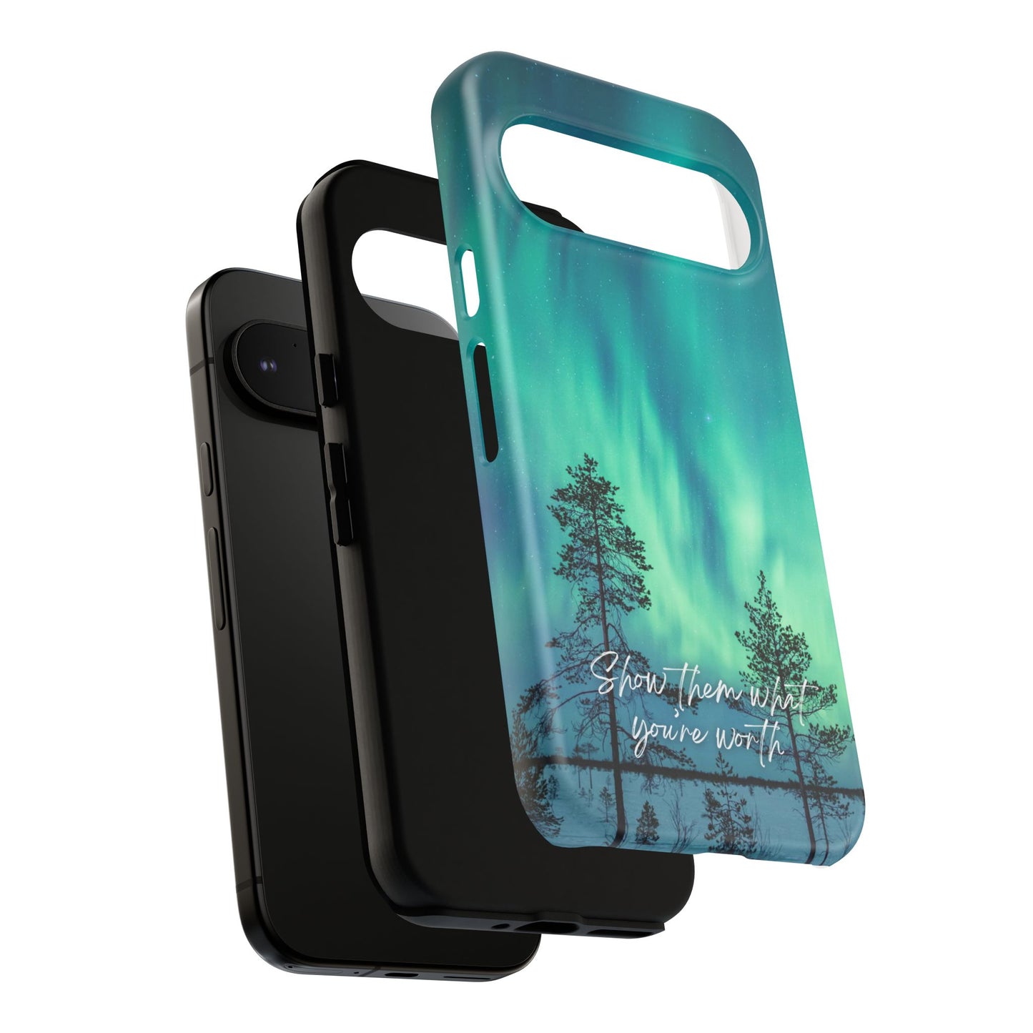 Show them what you're worth: Aurora borealis-inspired phone case for iPhone, Galaxy and Pixel devices