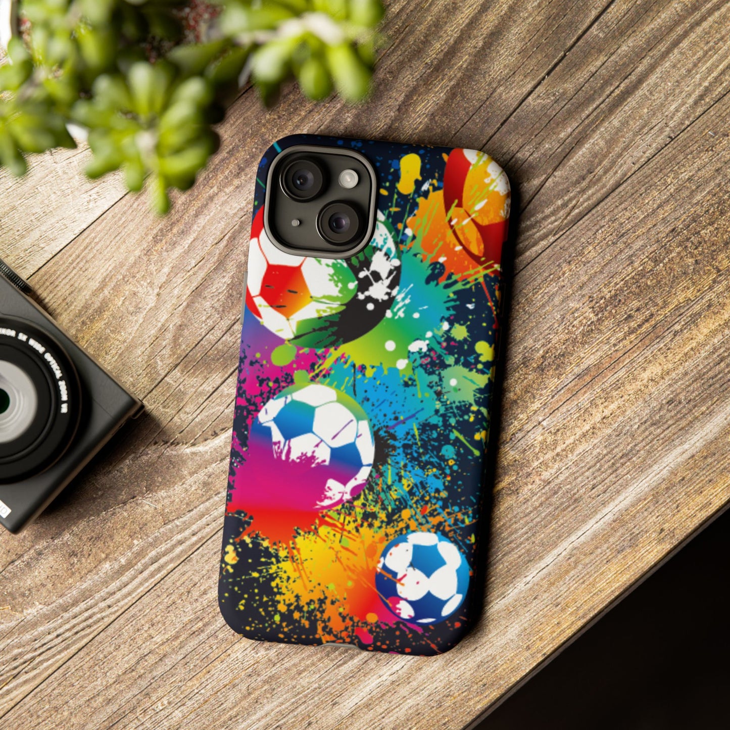 Footballer's Phone Case: Vibrant Case for iPhone, Samsung Galaxy and Google Pixel devices