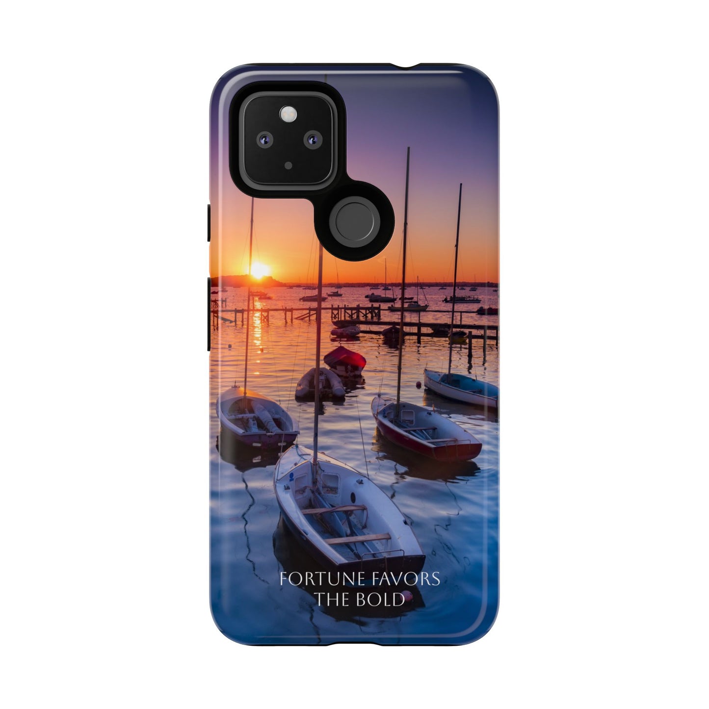 Fortune Favors the Bold: Sunset Sail Phone Case for iPhone, Samsung Galaxy and Google Pixel devices