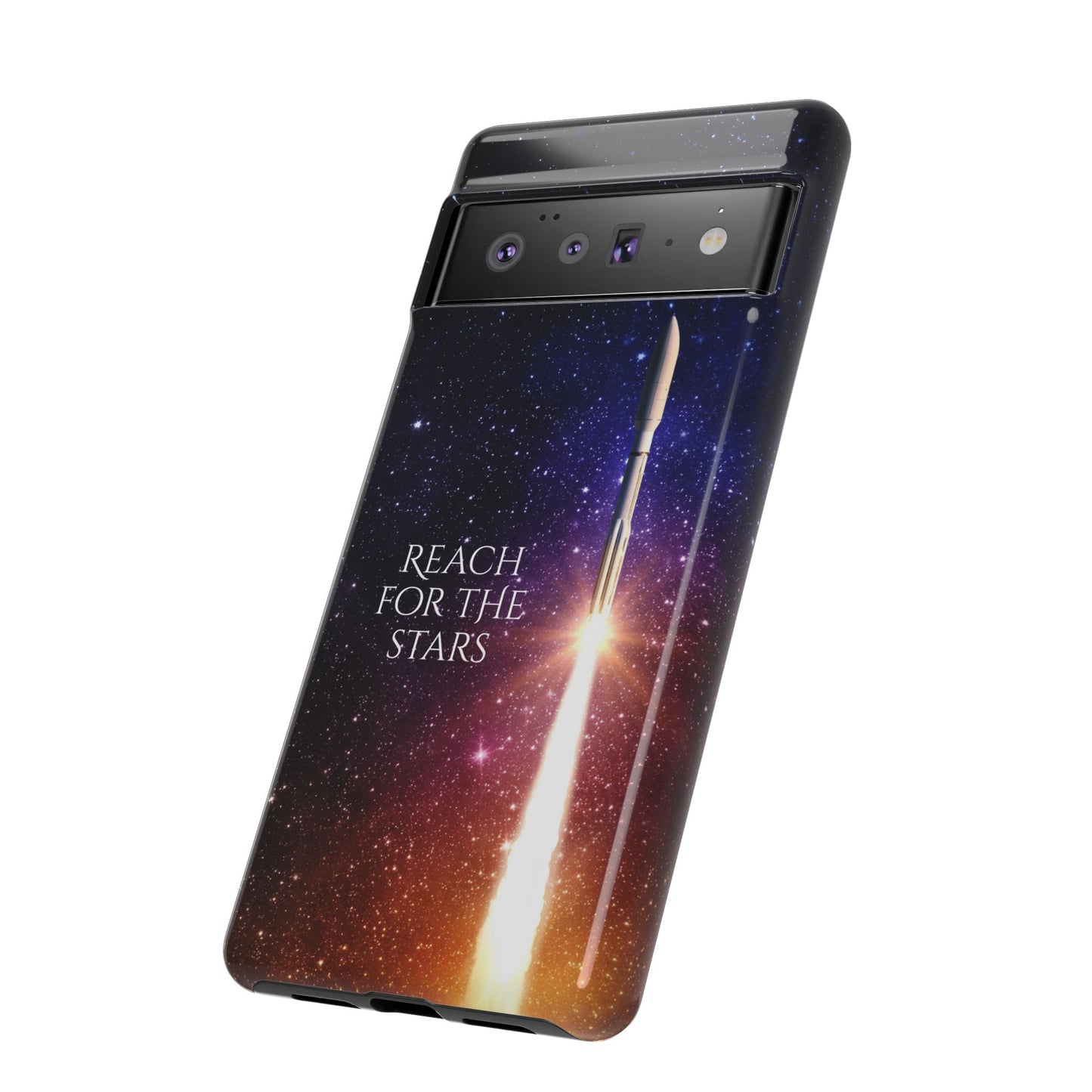 Reach for the stars: rocket illustrated phone case for iPhone, Samsung Galaxy and Pixel devices