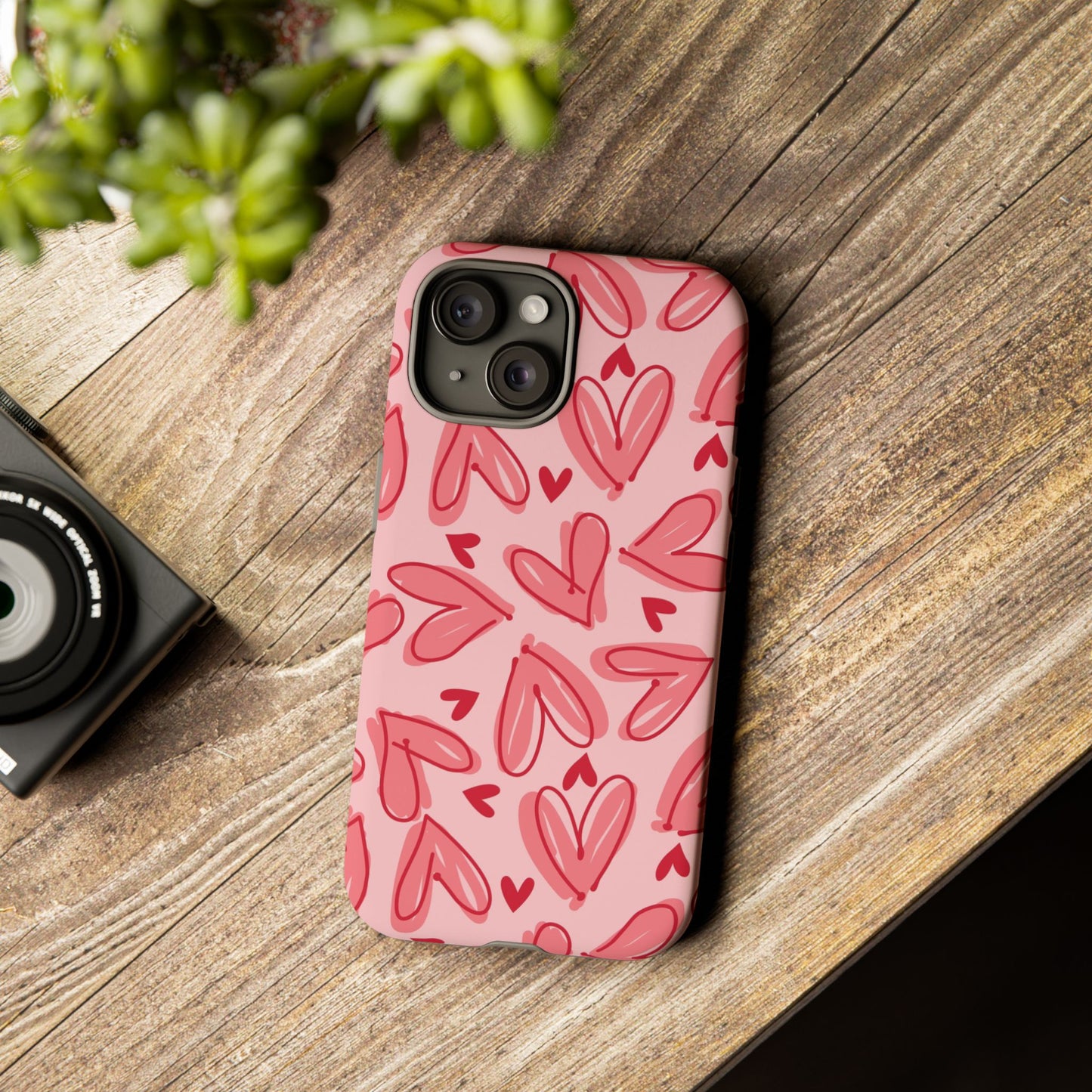 Hearts: Tough Case for iPhone, Samsung Galaxy and Google Pixel devices