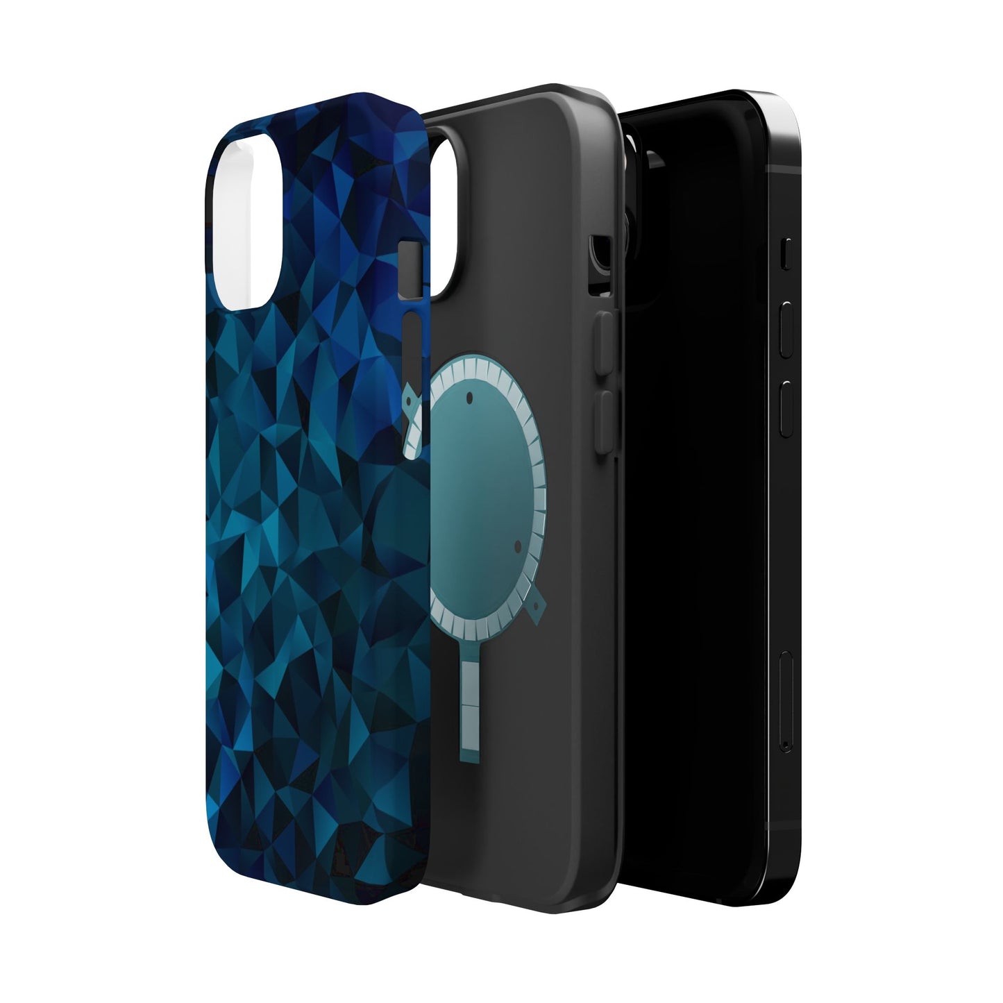 Blue Diamonds (MagSafe version): Elegant phone case for iPhone