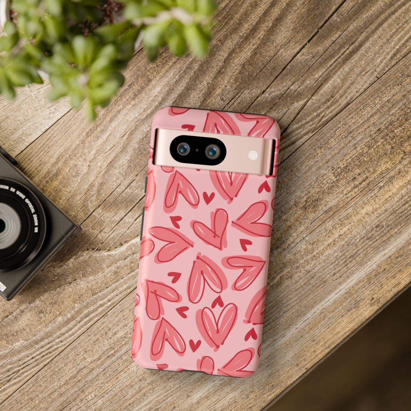 Hearts: Tough Case for iPhone, Samsung Galaxy and Google Pixel devices