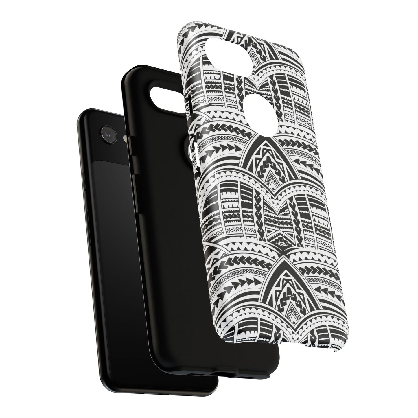 Tatoeage: telefoonhoesje met tribalpatroon voor iPhone, Samsung Galaxy en Google Pixel