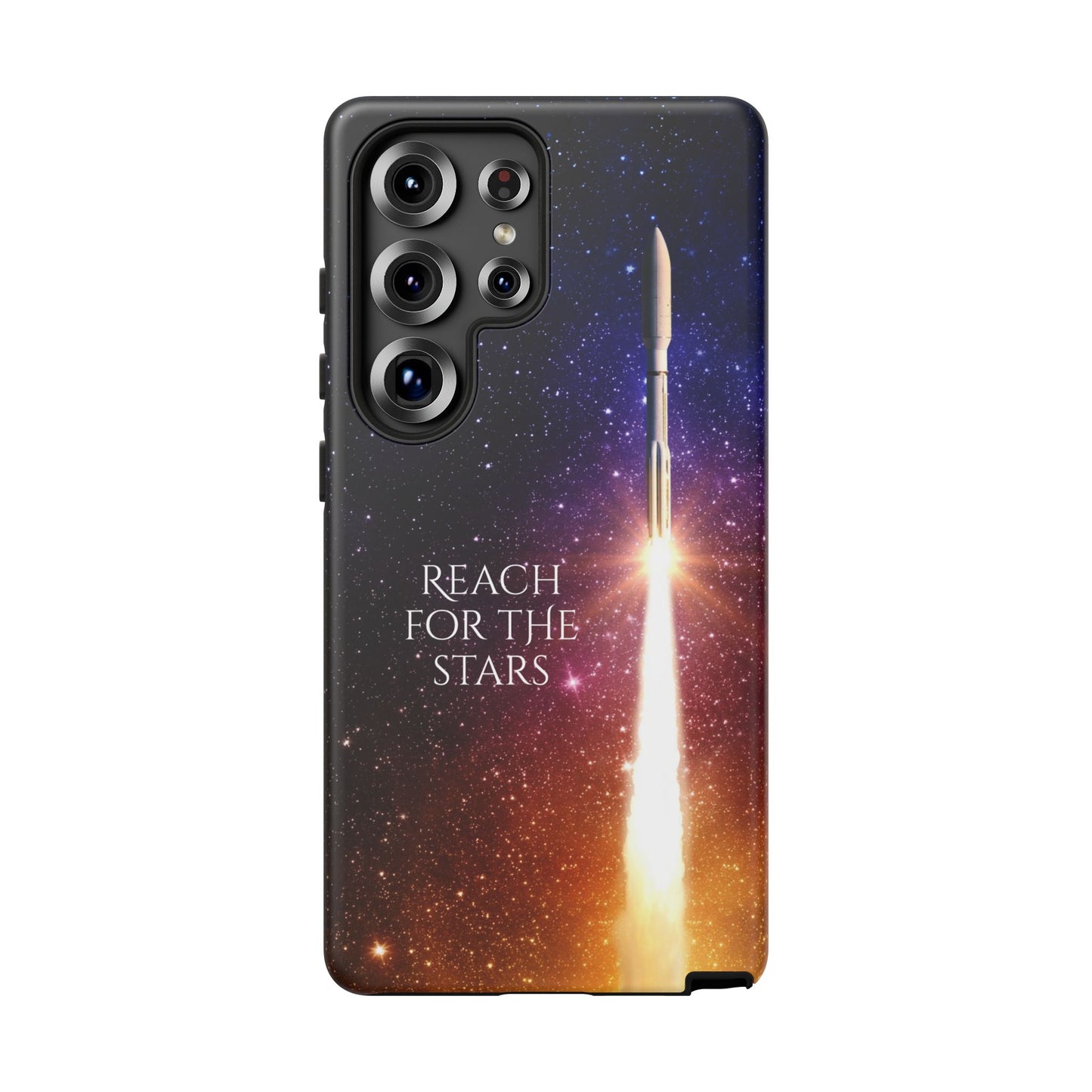 Reach for the Stars: Rocket-illustrated phone case for iPhone, Samsung Galaxy and Pixel devices