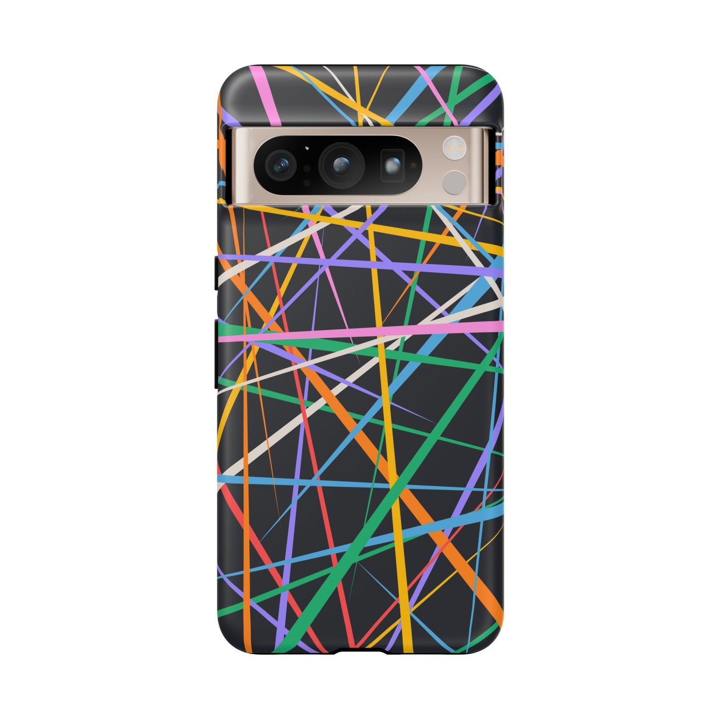 Spectrum Grid: Abstract, Intersecting Line Patterns Phone Case for iPhone, Samsung and Google Pixel devices