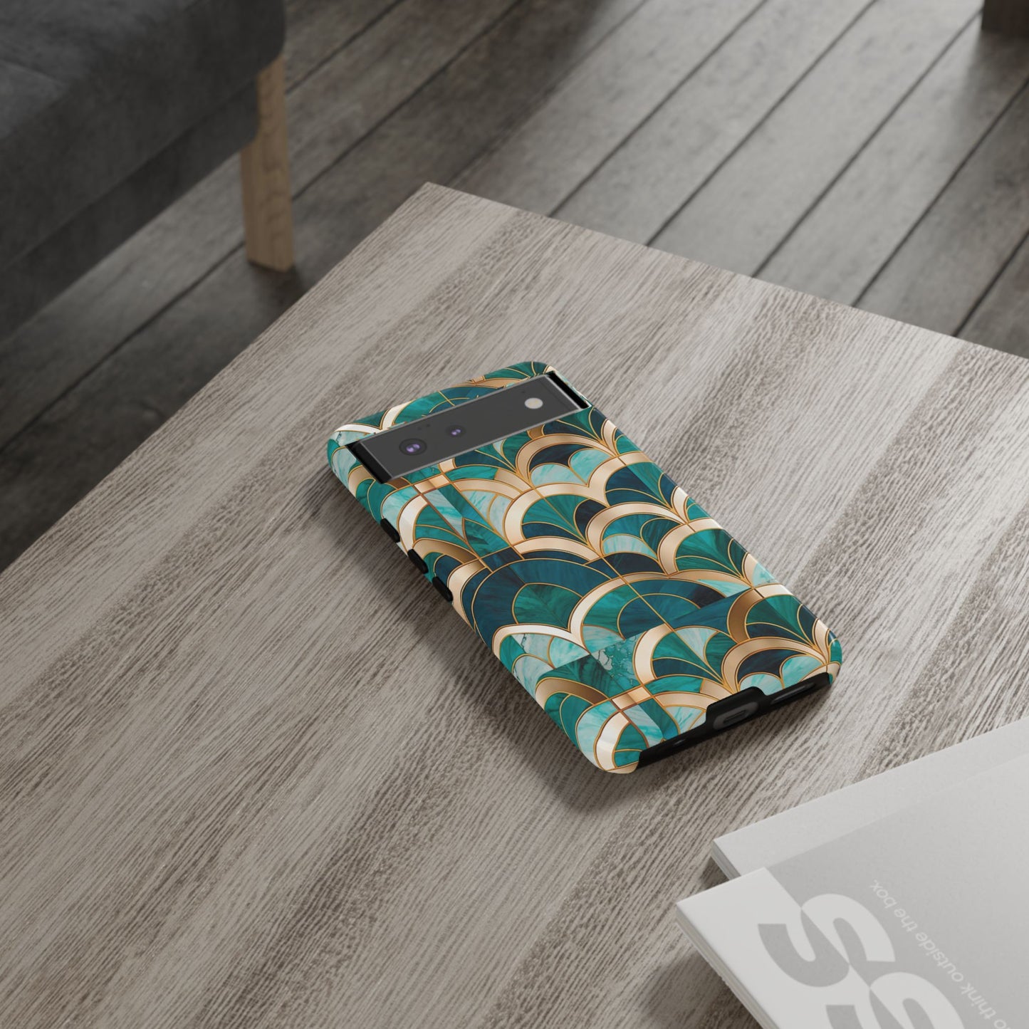 Elegant Green: Tough Case for Apple iPhone, Samsung Galaxy and Google Pixel