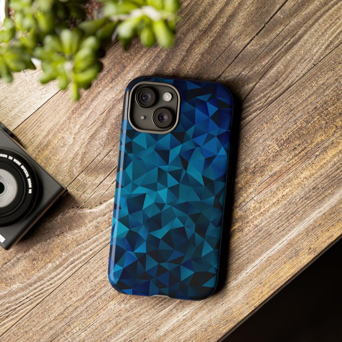 Blue Diamonds: Phone Case with Elegant Prints for iPhone, Samsung Galaxy and Google Pixel devices