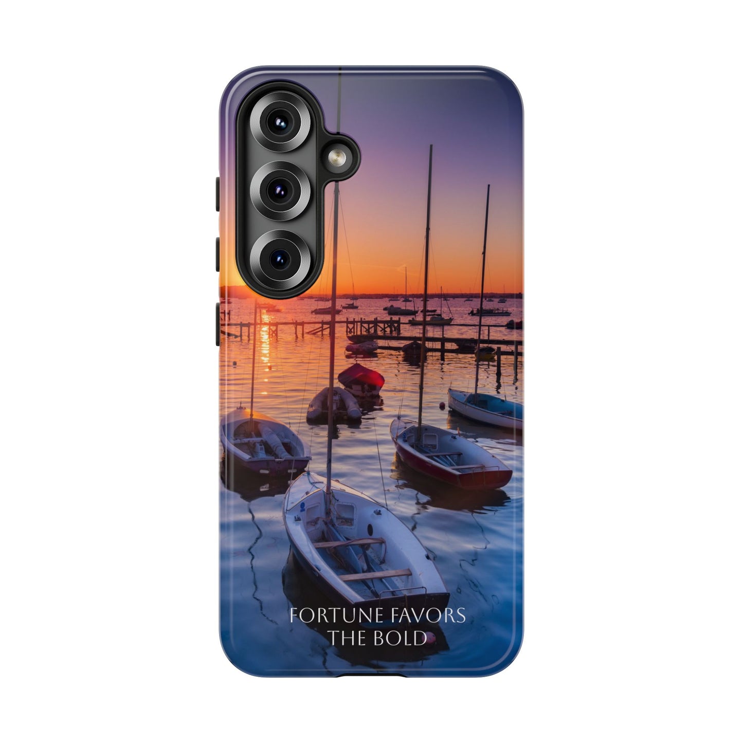 Fortune Favors the Bold: Sunset Sail Phone Case for iPhone, Samsung Galaxy and Google Pixel devices