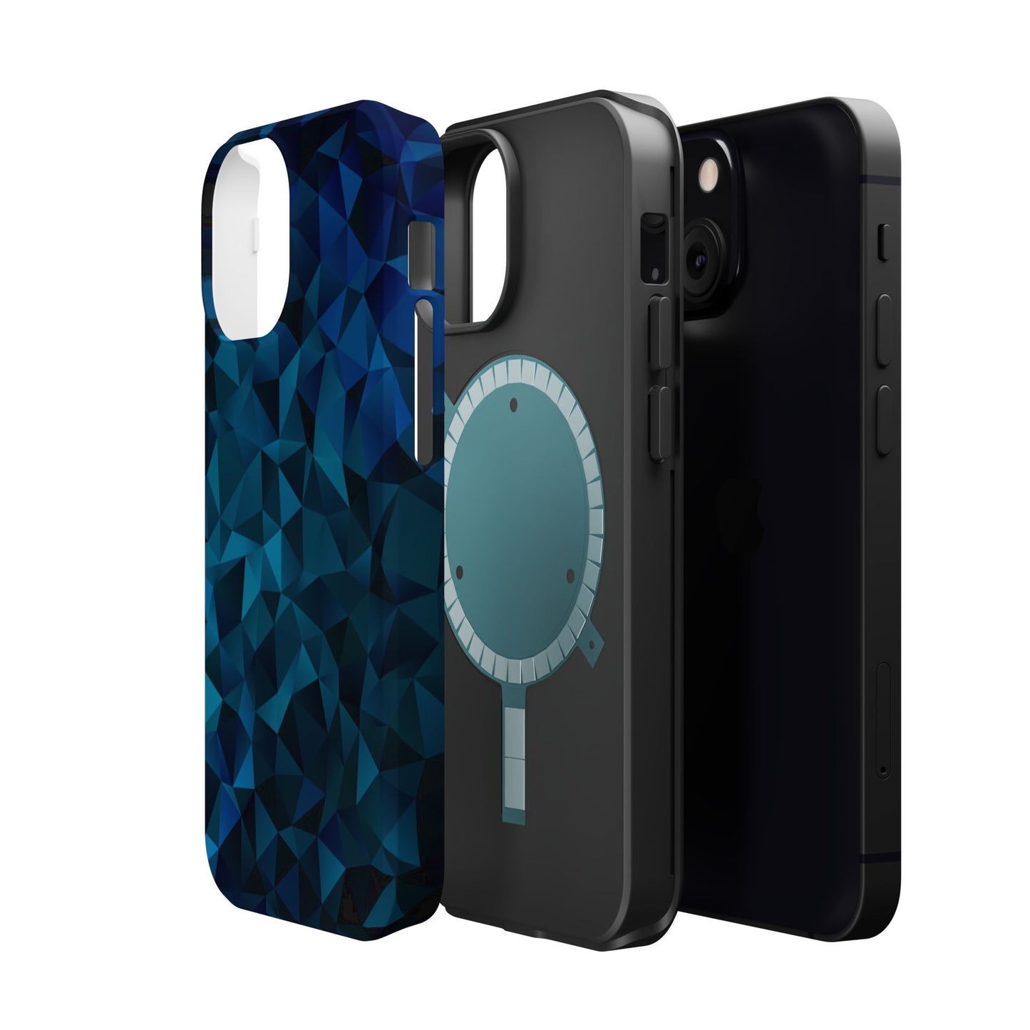 Blue Diamonds (MagSafe version): Elegant phone case for iPhone