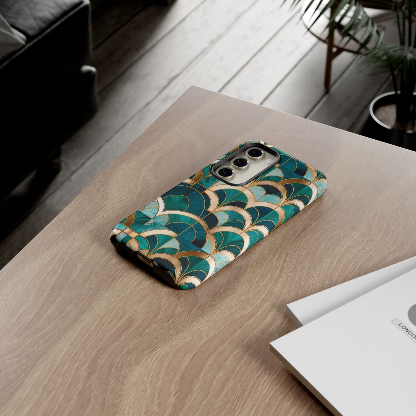 Elegant Green: Tough Case for Apple iPhone, Samsung Galaxy and Google Pixel