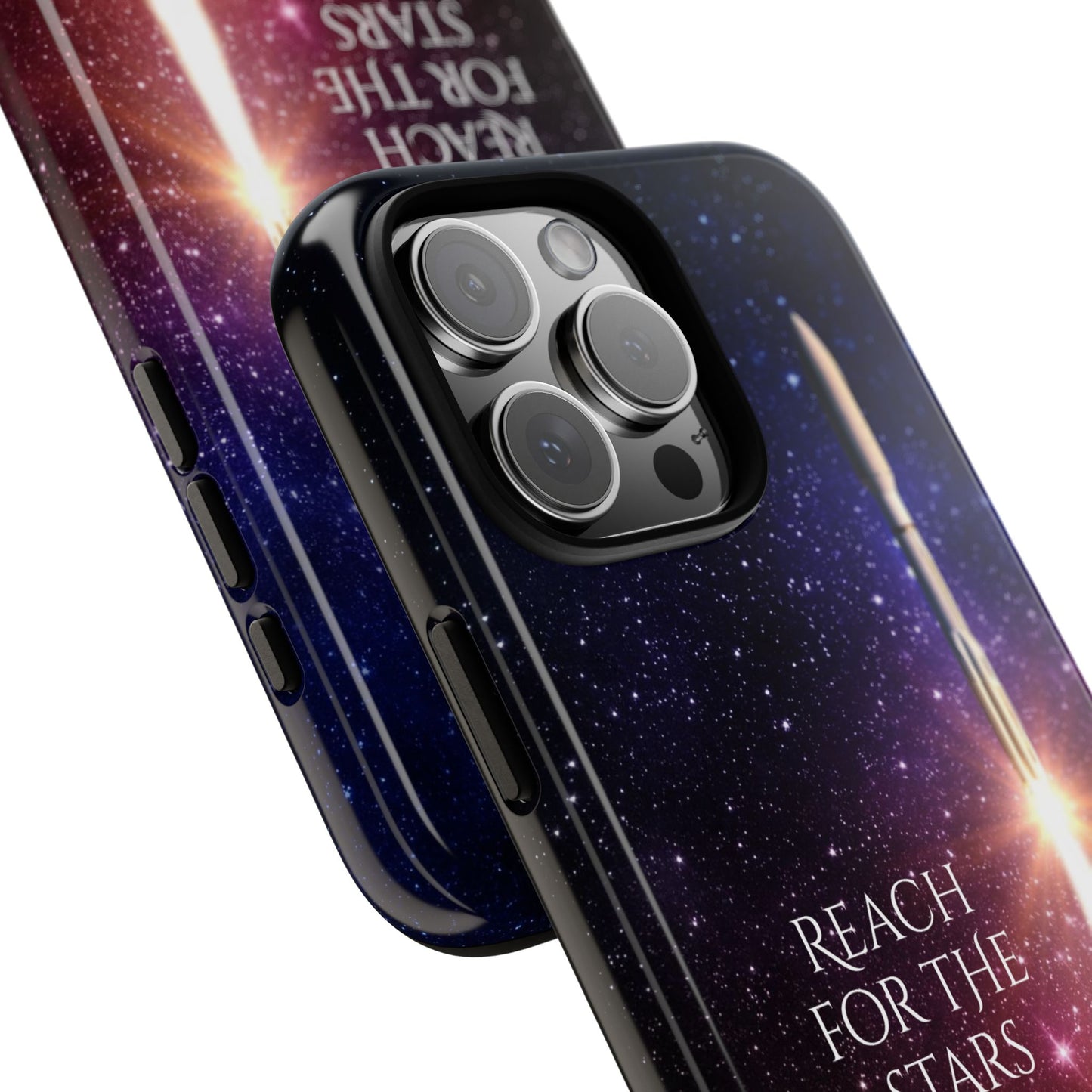 Reach for the stars: rocket illustrated phone case for iPhone, Samsung Galaxy and Pixel devices