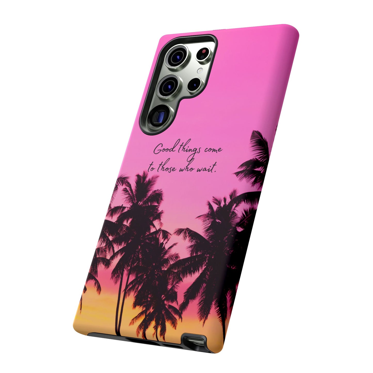 Sunset Serenity: Good things come to those who wait - Phone Case for iPhone, Samsung Galaxy and Google Pixel
