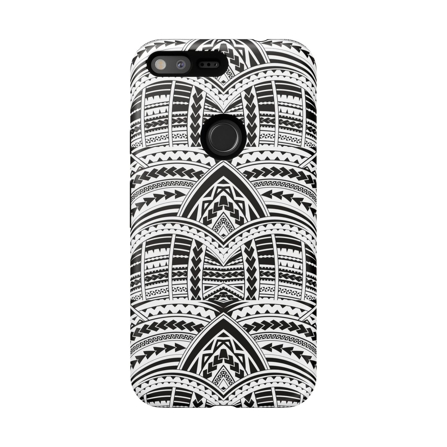 Tatoeage: telefoonhoesje met tribalpatroon voor iPhone, Samsung Galaxy en Google Pixel