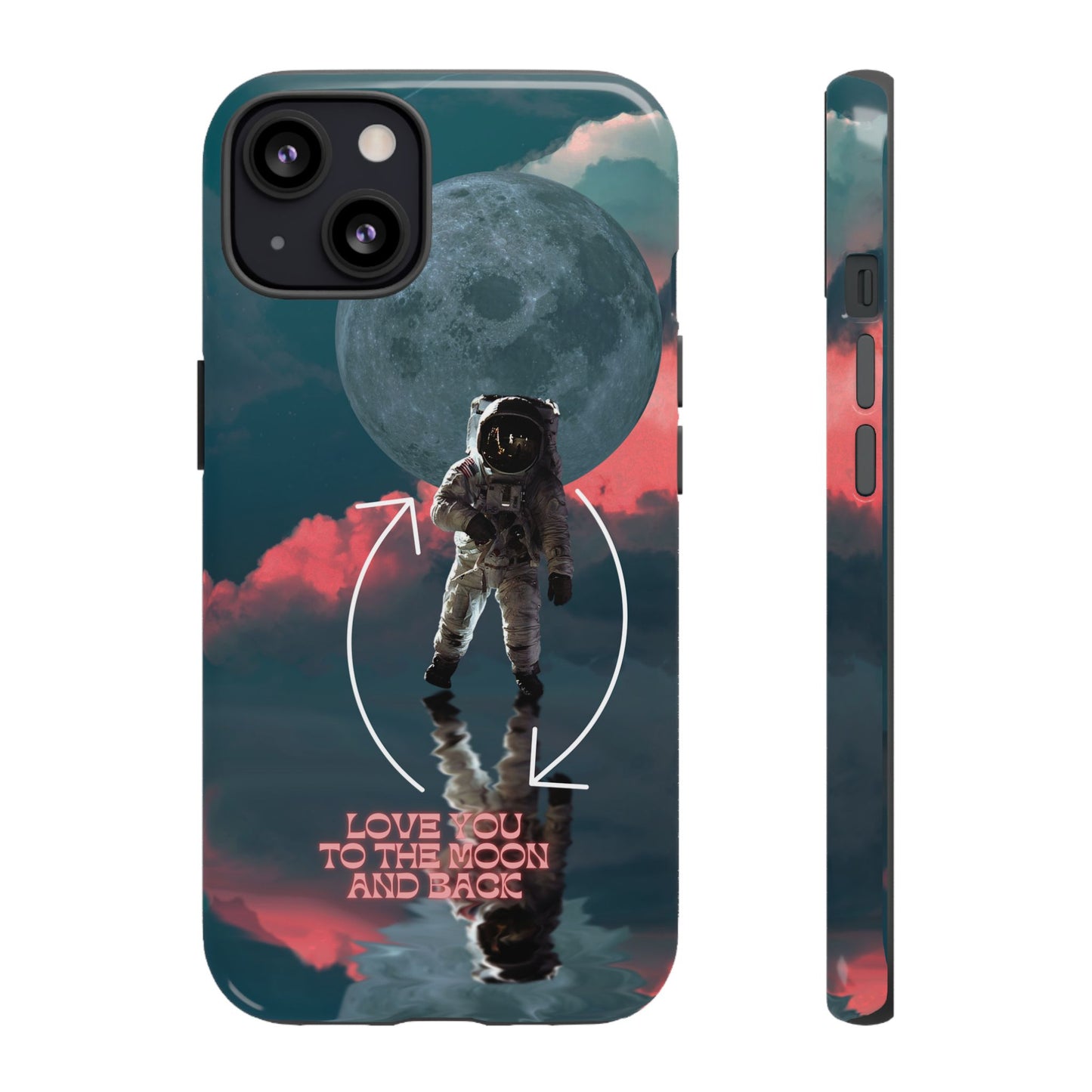 Love You to the Moon and Back: Romance-themed phone case for iPhone, Samsung Galaxy and Google Pixel devices