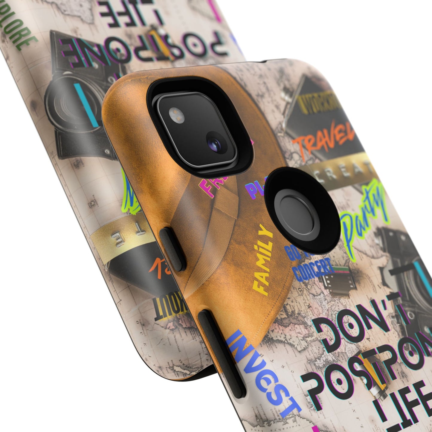 Don't Postpone Life: Motivational phone case for iPhone, Samsung Galaxy and Google Pixel devices