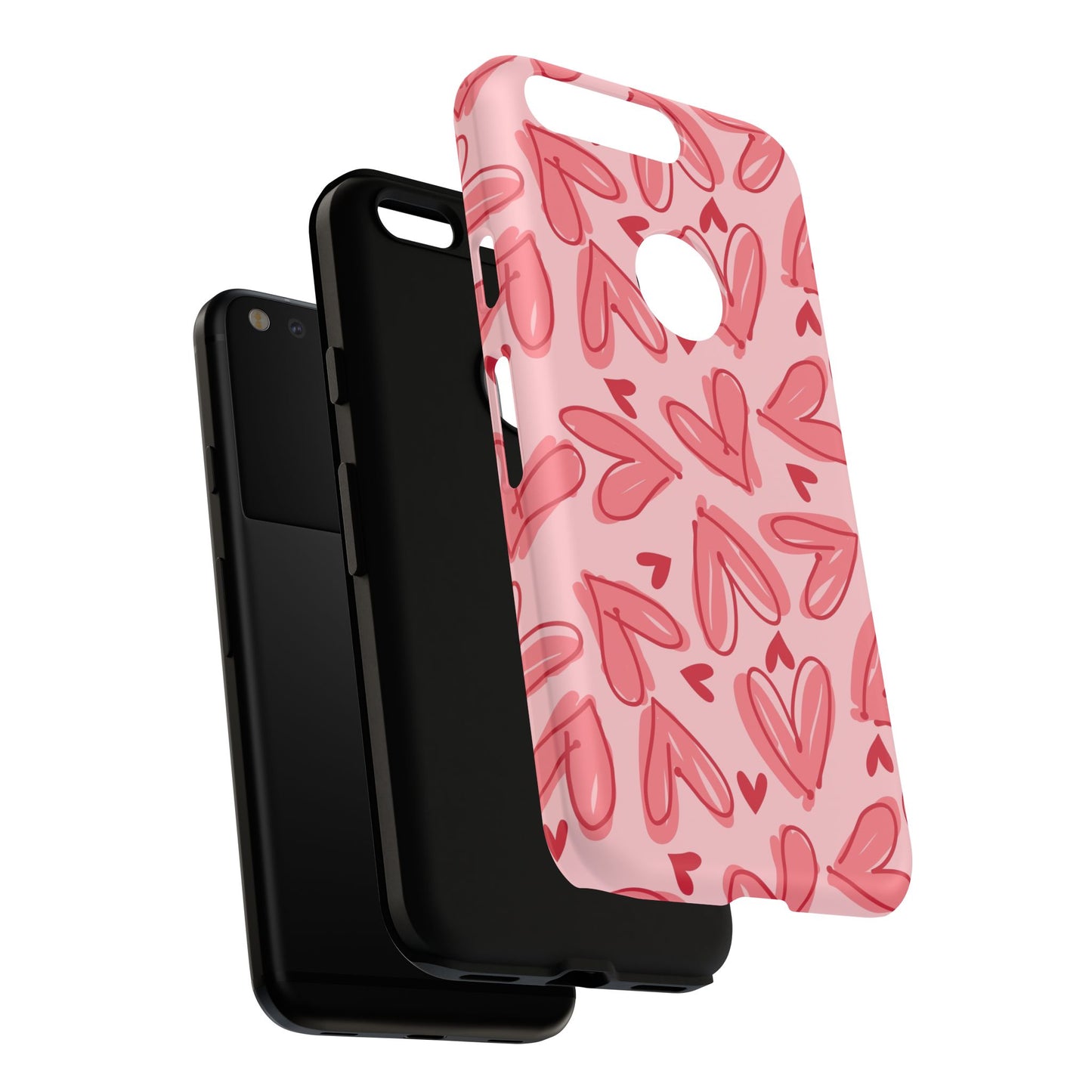 Hearts: Tough Case for iPhone, Samsung Galaxy and Google Pixel devices