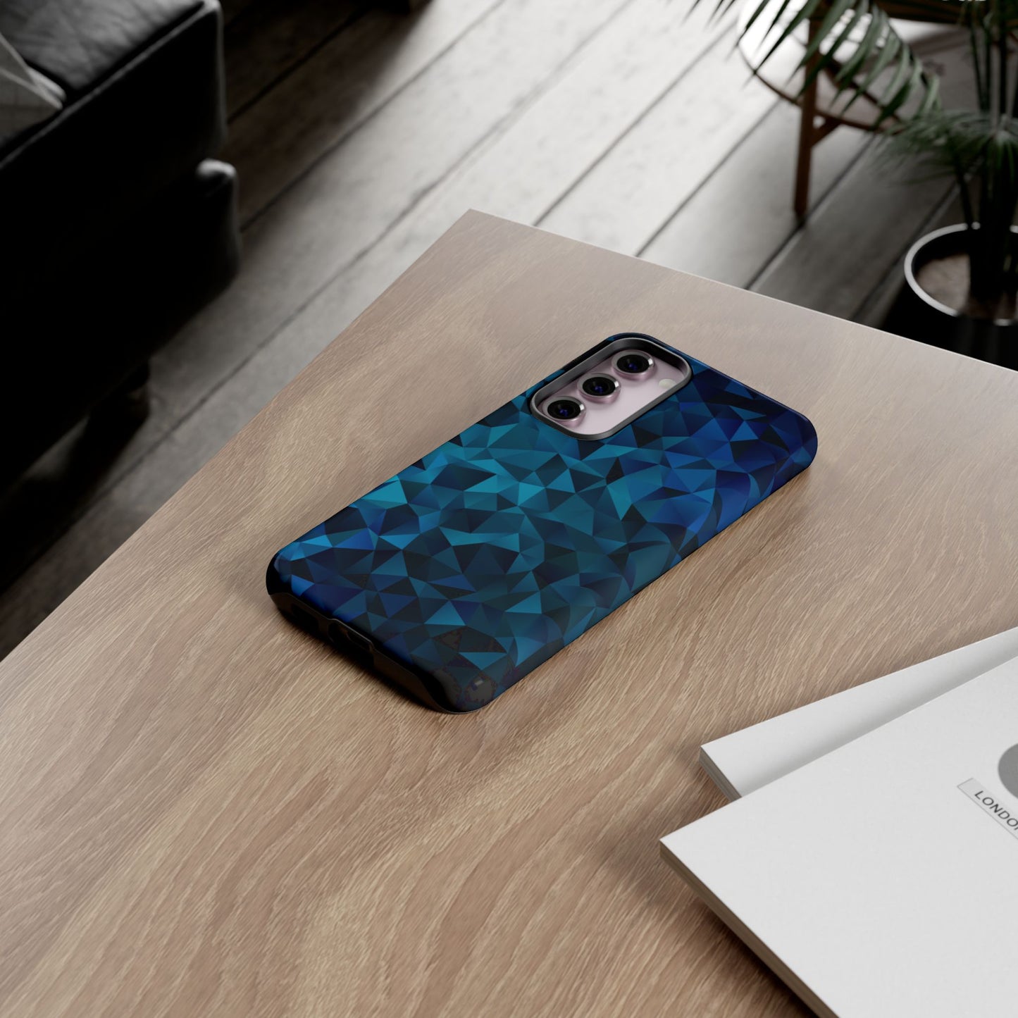 Blue Diamonds: Phone Case with Elegant Prints for iPhone, Samsung Galaxy and Google Pixel devices