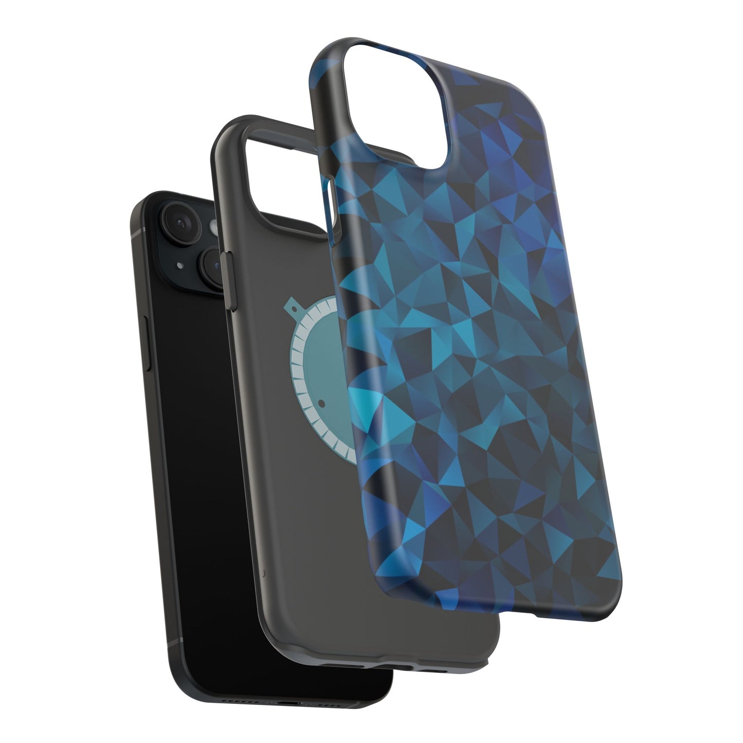 Blue Diamonds (MagSafe version): Elegant phone case for iPhone