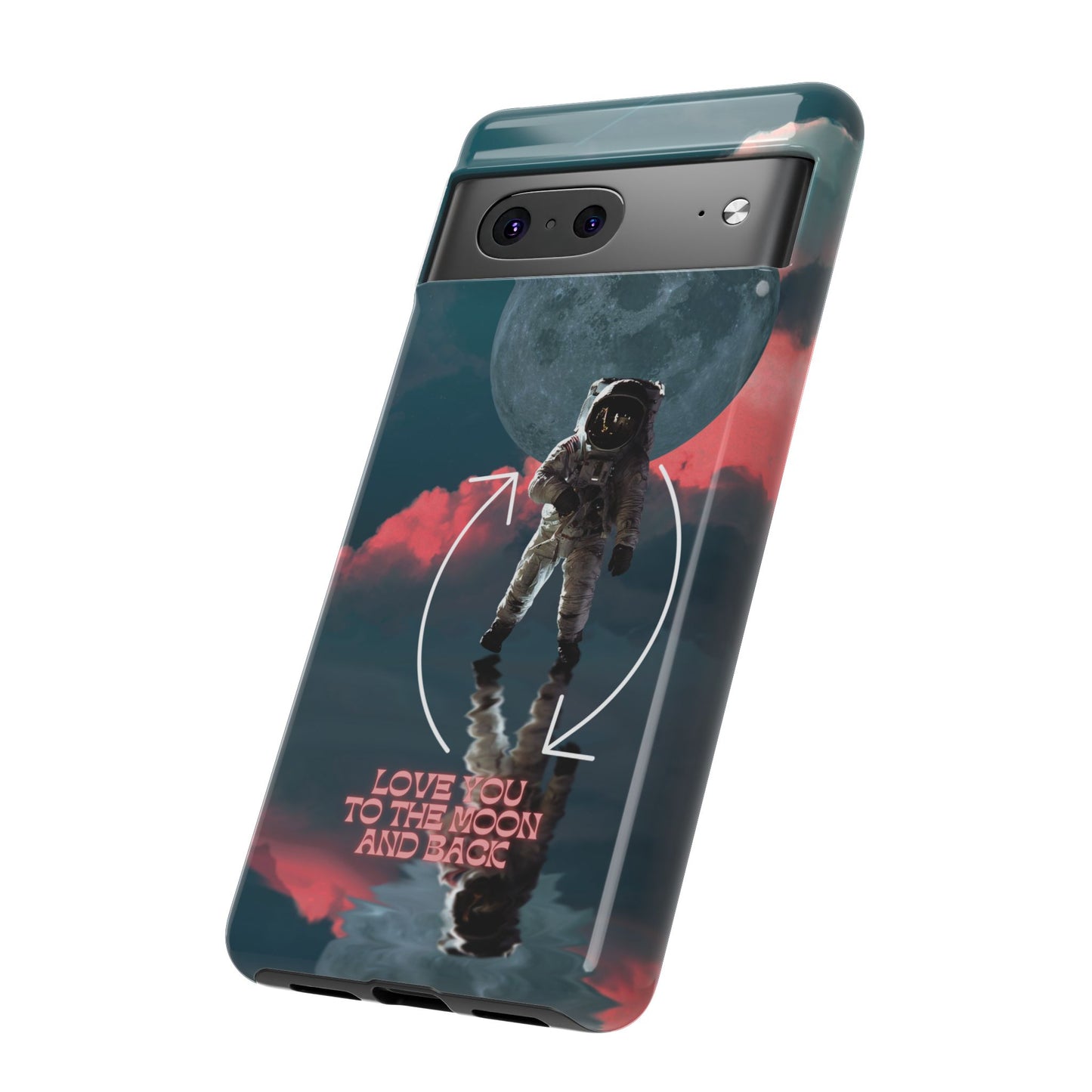 Love You to the Moon and Back: Romance-themed phone case for iPhone, Samsung Galaxy and Google Pixel devices