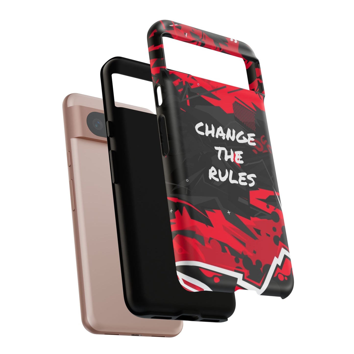 Verander de regels: stevige hoes voor iPhone-, Galaxy- en Pixel-apparaten