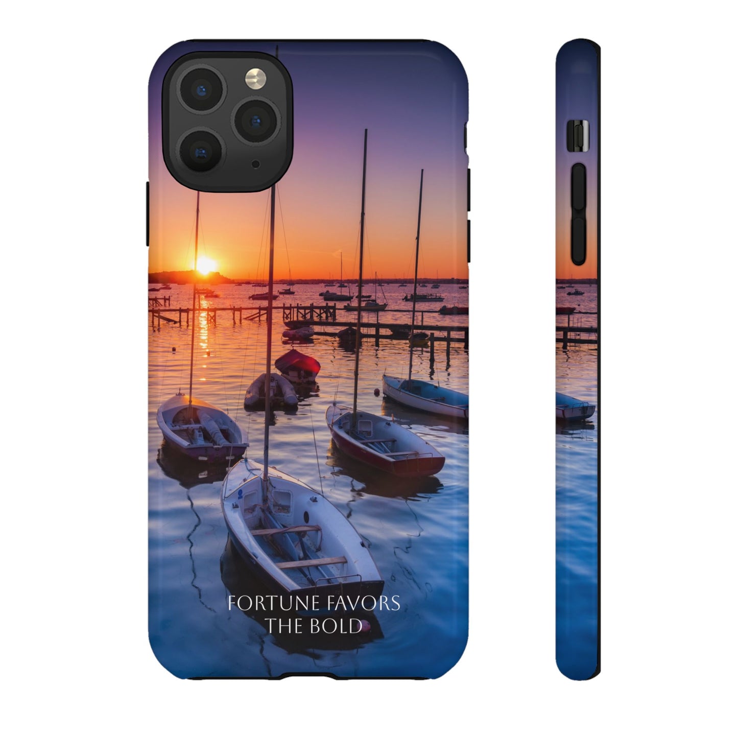 Fortune Favors the Bold: Sunset Sail Phone Case for iPhone, Samsung Galaxy and Google Pixel devices