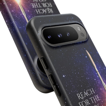 Reach for the Stars: Rocket-illustrated phone case for iPhone, Samsung Galaxy and Pixel devices