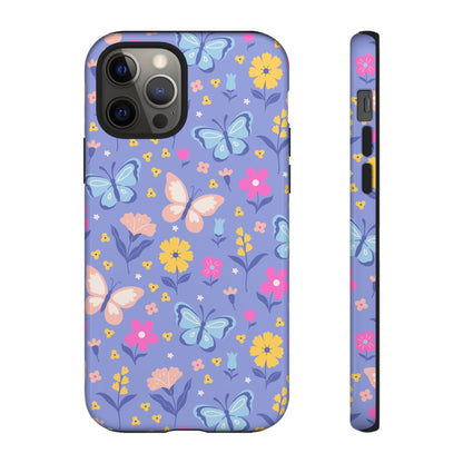 Lavender Butterflies: Tough Cases for iPhone, Samsung Galaxy and Google Pixel