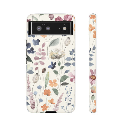 Floral prints phone case for iPhone, Samsung Galaxy and Pixel devices