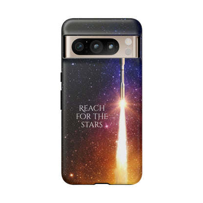 Reach for the stars: rocket illustrated phone case for iPhone, Samsung Galaxy and Pixel devices