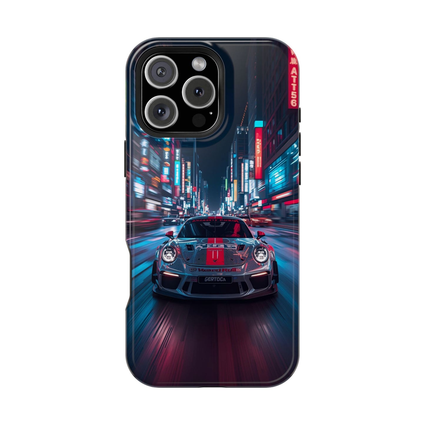 Urban Racer (MagSafe version): Neon Car Inspired iPhone Case for Men