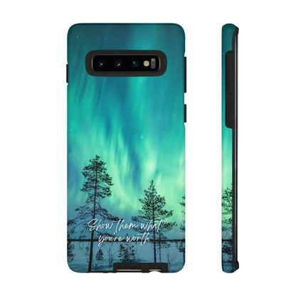 Show them what you're worth: Aurora borealis-inspired phone case for iPhone, Galaxy and Pixel devices