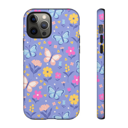Lavender Butterflies: Tough Phone Case for iPhone, Samsung Galaxy and Google Pixel