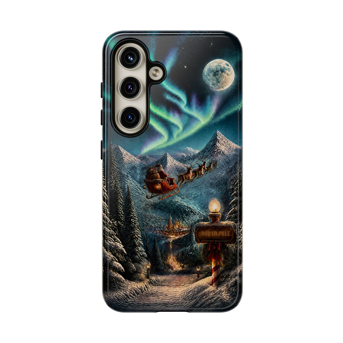 Santa Claus North Pole Adventure: Christmas Themed Phone Case for iPhone, Samsung Galaxy and Google Pixel devices