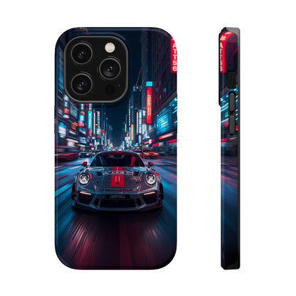 Urban Racer (MagSafe version): Neon Car Inspired iPhone Case for Men