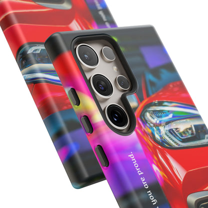 Don't Stop Until You Are Proud: Sports Car illustrated phone case for iPhone, Samsung Galaxy and Google Pixel