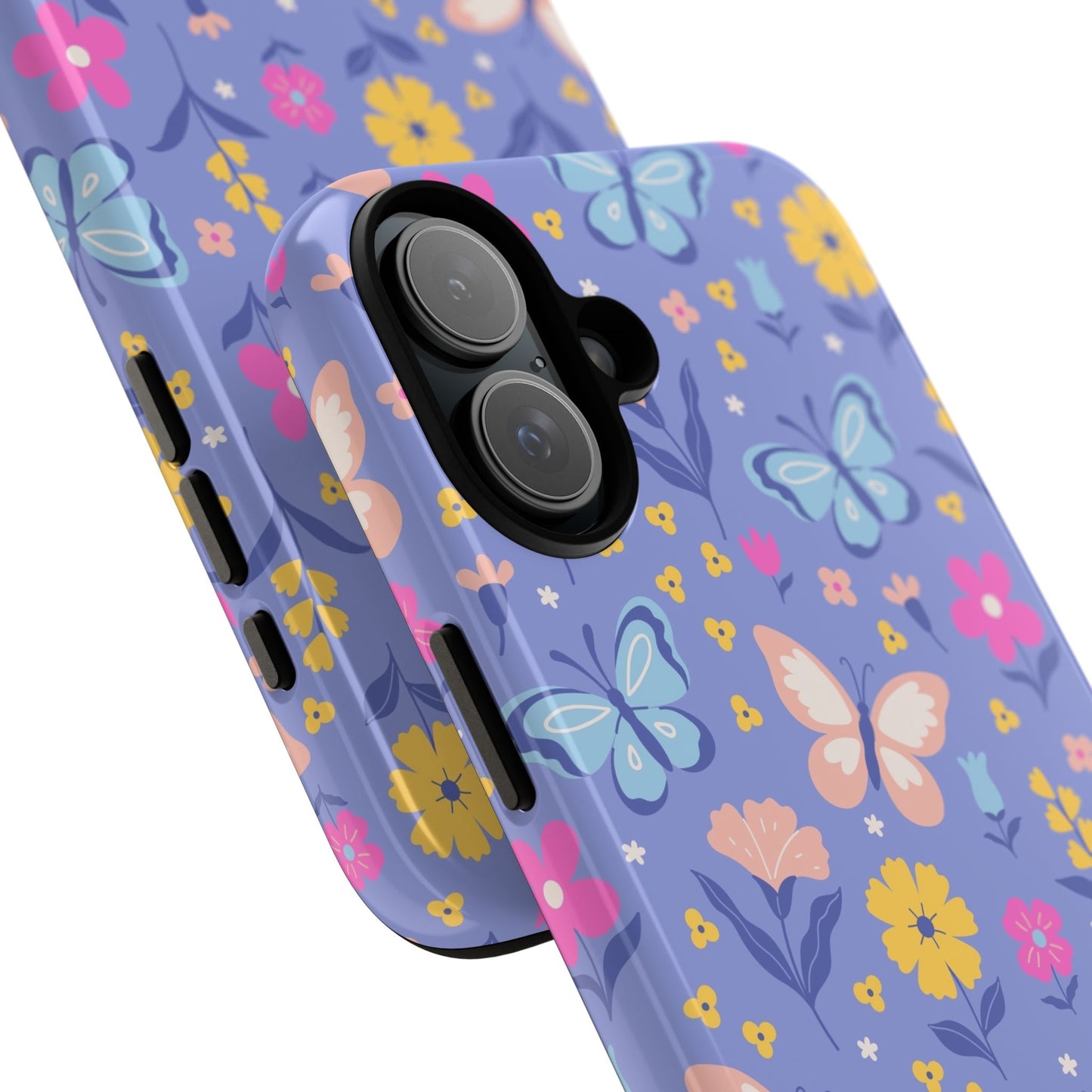 Lavender Butterflies: Tough Cases for iPhone, Samsung Galaxy and Google Pixel