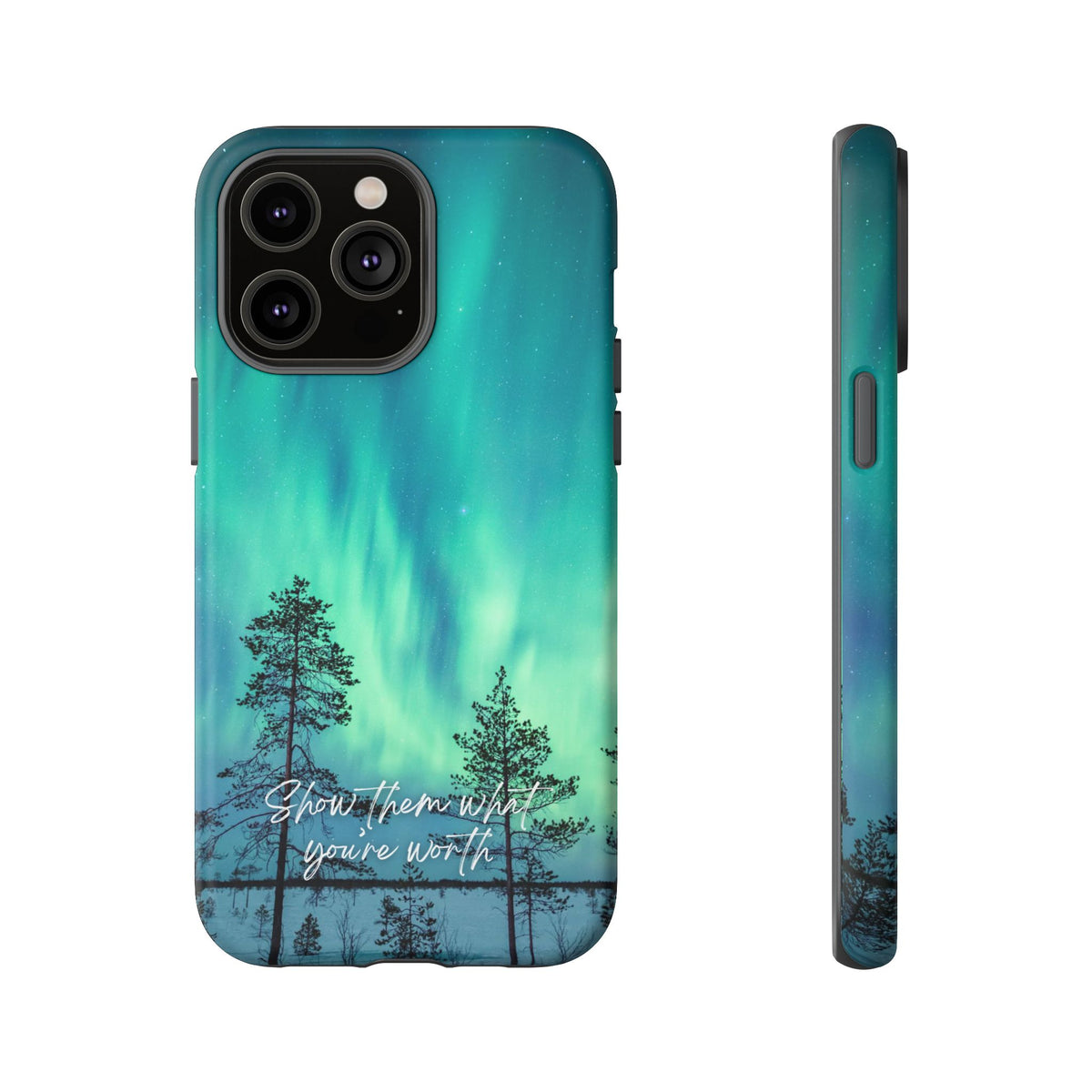 Show Them What You're Worth: Aurora Borealis-Inspired phone case for iPhone, Samsung Galaxy and Pixel devices