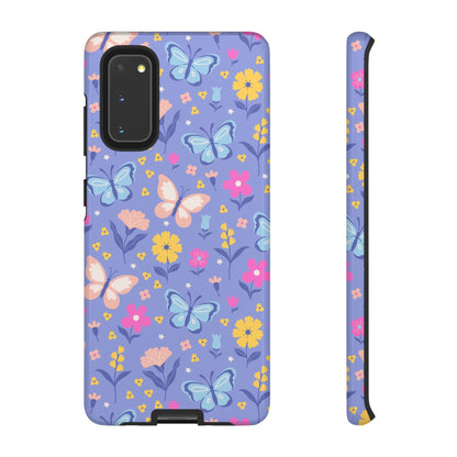 Lavender Butterflies: Tough Cases for iPhone, Samsung Galaxy and Google Pixel