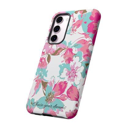 Chase your dreams: Artistic and elegant phone case for Apple iPhone, Samsung Galaxy and Pixel devices