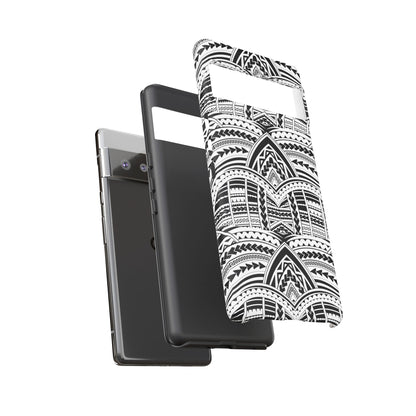 Tatoeage: telefoonhoesje met tribalpatroon voor iPhone, Samsung Galaxy en Google Pixel