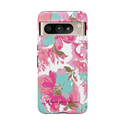 Chase your dreams: Artistic and elegant phone case for Apple iPhone, Samsung Galaxy and Pixel devices