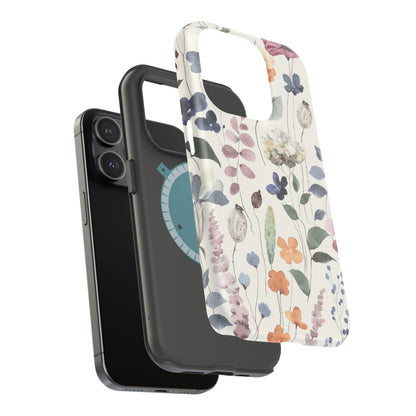 Floral prints phone case for iPhone (MagSafe version)