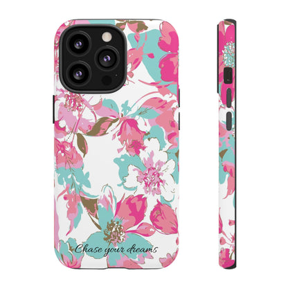 Chase your dreams: Artistic and elegant phone case for Apple iPhone, Samsung Galaxy and Pixel devices