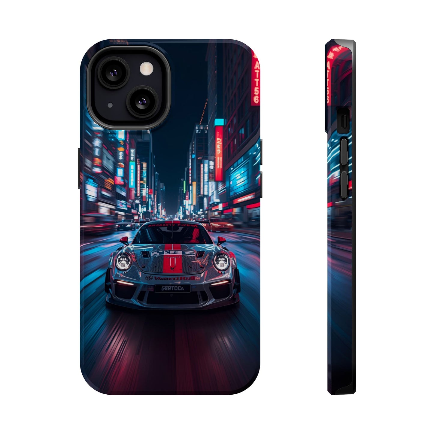 Urban Racer (MagSafe version): Neon Car Inspired iPhone Case for Men