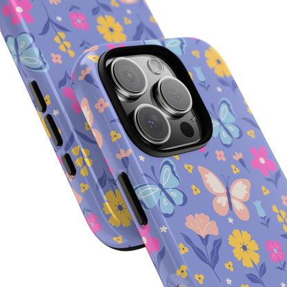 Lavender Butterflies: Tough Phone Case for iPhone, Samsung Galaxy and Google Pixel
